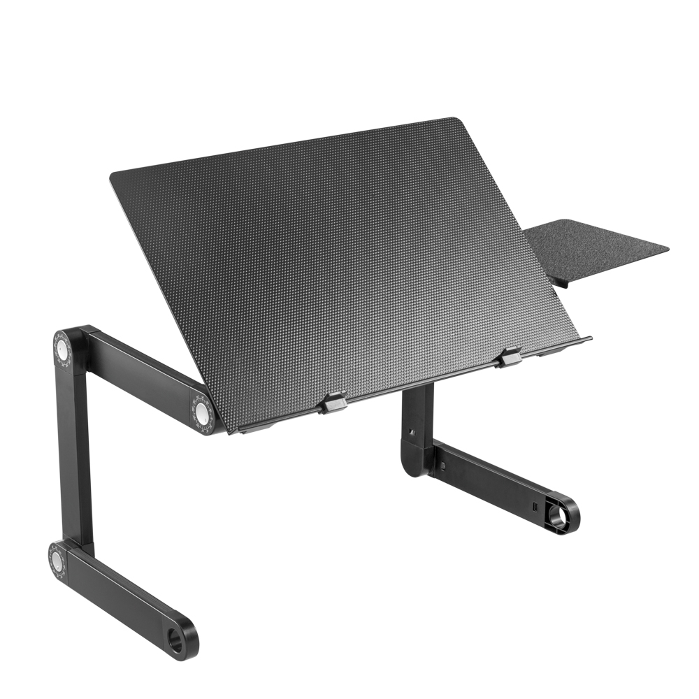 HF-ILSH-2620: Laptop Stand with Mouse Pad - Height Adjustable - Black